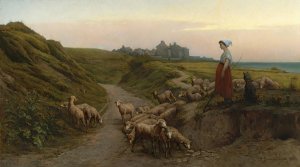 Chemin Creux Sur Les Cotes De Normandie by Etienne-Prosper Berne-Bellecour Oil Painting