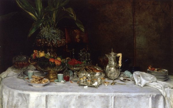 Main Product Photo of Dessert Painting by Etienne-Prosper Berne-Bellecour