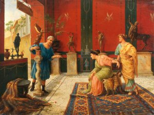 The Antique Dealer by Ettore Forti Oil Painting