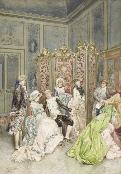 Main Product Photo of Appointment With The Dressmaker Painting by Ettore Simonetti