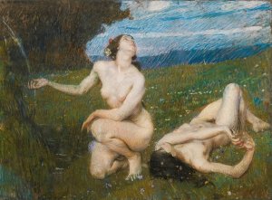 La Sorgente by Ettore Tito Oil Painting