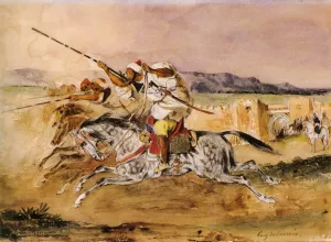 Arab Fantasia by Eugene Delacroix - Oil Painting Reproduction