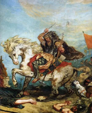 Attila and His Hordes Overrun Italy and the Arts Detail painting by Eugene Delacroix