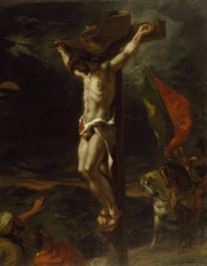 Christ on the Cross by Eugene Delacroix Oil Painting