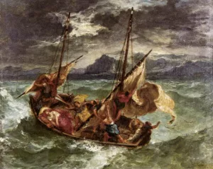 Christ on the Lake of Gennezaret painting by Eugene Delacroix