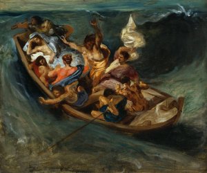 Christ On The Sea Of Galilee by Eugene Delacroix Oil Painting