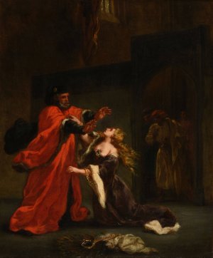 Desdemone maudite par son pere by Eugene Delacroix Oil Painting