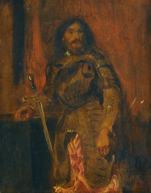 Etude De Vicentini en Armure by Eugene Delacroix Oil Painting