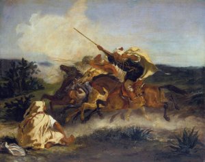 Fantasia arabe by Eugene Delacroix Oil Painting