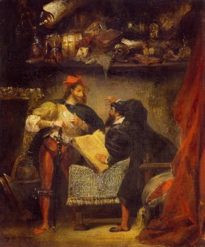 Faust and Mephistopheles by Eugene Delacroix Oil Painting