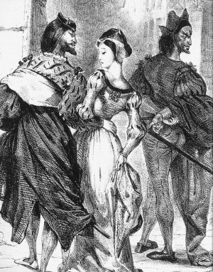 Faust Trying to Seduce Margarete Detail