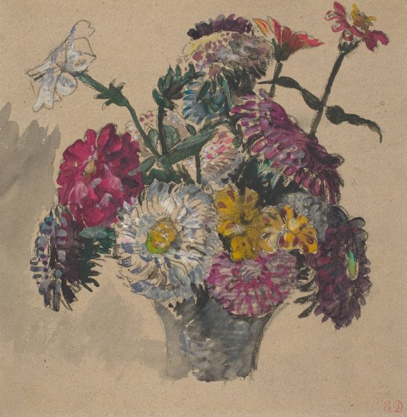 Main Product Photo of Flowers  Painting by Eugene Delacroix