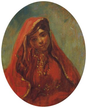 Halbfigur Einer Marokkanerin by Eugene Delacroix Oil Painting
