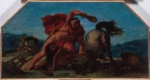 Hercule tuant le centaure Nessus by Eugene Delacroix Oil Painting