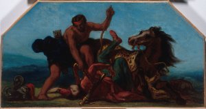 Hercule vainqueur d'Hippolyte, reine des Amazones by Eugene Delacroix Oil Painting