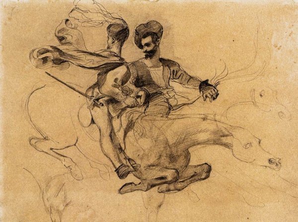 Main Product Photo of Illustration for Goethe's Faust Painting by Eugene Delacroix