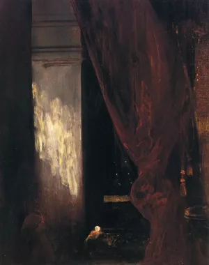 Interior of a Chapel Oil painting by Eugene Delacroix