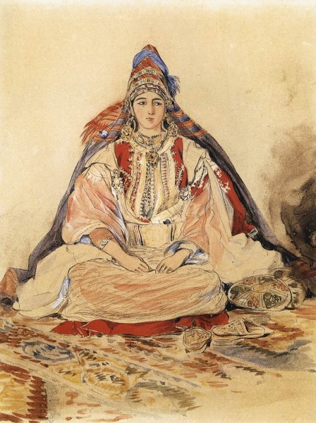 Jewish Bride by Eugene Delacroix - Hand-Painted Oil Painting Reproduction