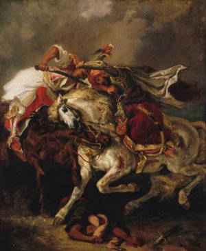 Le Combat du Giaour et du Pacha by Eugene Delacroix Oil Painting