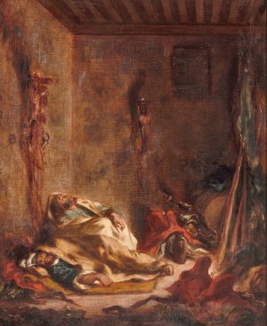 Le corps de garde a Meknes by Eugene Delacroix Oil Painting