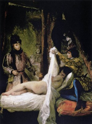 Louis d'Orleans Showing his Mistress Oil painting by Eugene Delacroix