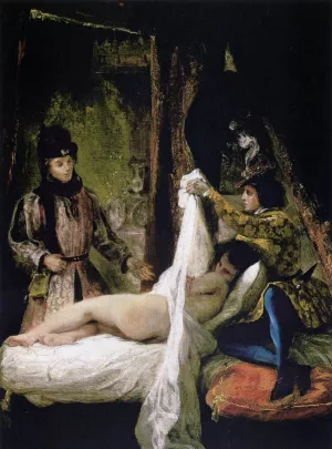 Louis d'Orleans Showing his Mistress by Eugene Delacroix - Oil Painting Reproduction