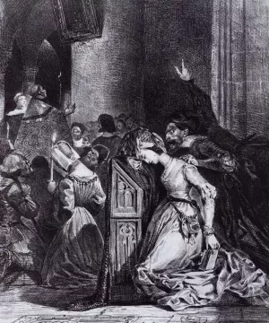 Margarete in Church by Eugene Delacroix Oil Painting
