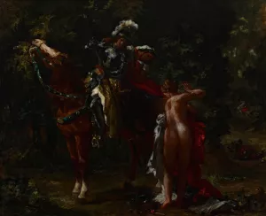 Marphise Oil painting by Eugene Delacroix
