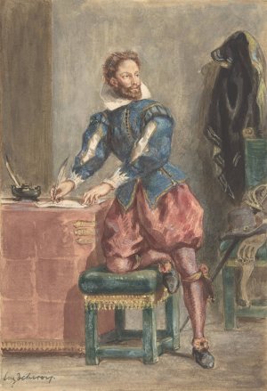 Mathurin Regnier by Eugene Delacroix Oil Painting