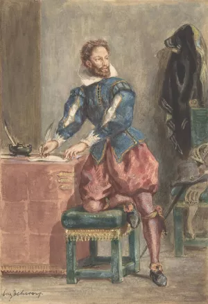 Mathurin Regnier by Eugene Delacroix Oil Painting