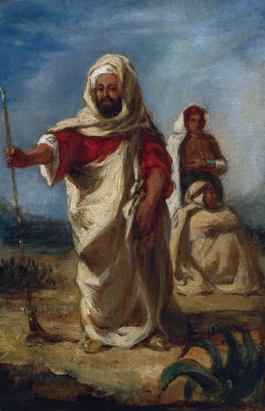 Moroccan Chieftain by Eugene Delacroix Oil Painting