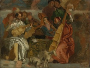 Musicians by Eugene Delacroix Oil Painting
