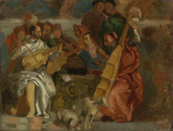 Musicians by Eugene Delacroix - Hand-Painted Oil Painting Reproduction