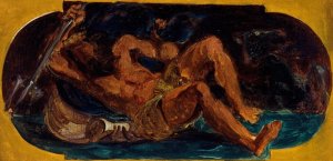 Neptune apaisant les flots by Eugene Delacroix Oil Painting