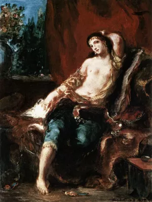 Odalisque by Eugene Delacroix Oil Painting
