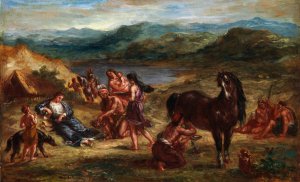 Ovid Among The Scythians by Eugene Delacroix Oil Painting