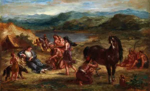 Ovid Among The Scythians by Eugene Delacroix Oil Painting