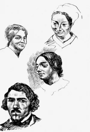 Page of a Sketchbook by Eugene Delacroix - Oil Painting Reproduction