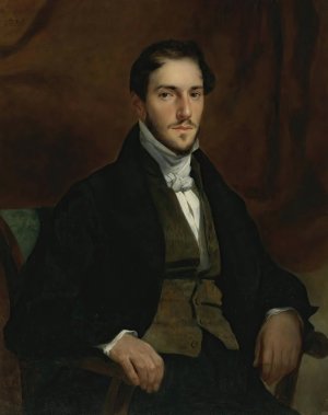Portrait Of Felix Guillemardet by Eugene Delacroix Oil Painting
