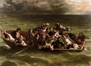 Shipwreck of Don Juan by Eugene Delacroix - Oil Painting Reproduction