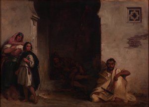 Street in Meknes  by Eugene Delacroix Oil Painting