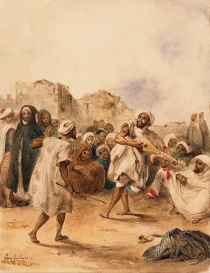 Strolling Players by Eugene Delacroix Oil Painting