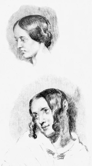 Study for Jenny Le Guillou and Josephine de Forget Oil painting by Eugene Delacroix