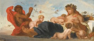 Study for l'Agriculture in the King Salon by Eugene Delacroix Oil Painting