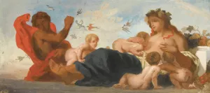 Study for l'Agriculture in the King Salon by Eugene Delacroix Oil Painting