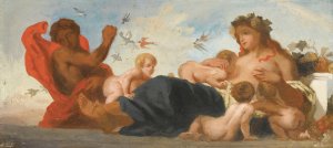 Study For L'agriculture by Eugene Delacroix Oil Painting