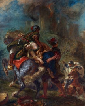 The Abduction of Rebecca by Eugene Delacroix Oil Painting