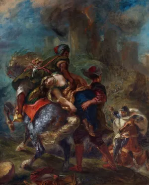 The Abduction of Rebecca by Eugene Delacroix Oil Painting