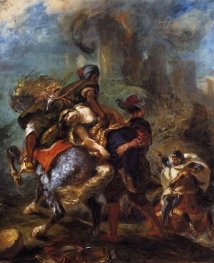 The Abduction of Rebecca Oil painting by Eugene Delacroix
