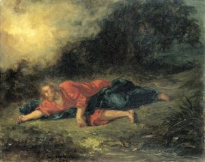 The Agony in the Garden by Eugene Delacroix Oil Painting